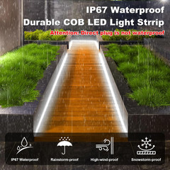 IP67 Waterproof COB LED Strip Lights AC 110V-120V Direct Plug, 100FT Super Brigh
