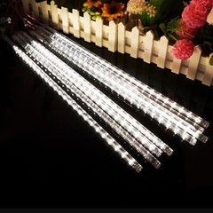 8 Tubes 192 LED Meteor Shower Rain Lights 11.8 inches Cascading Icicle Lights