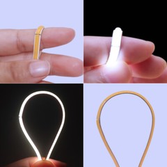 4mm 5V USB COB LED Strip Lights TV Backlight PC Decor Warm Cool White 480LEDs/m