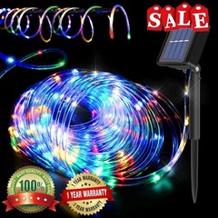 Solar String Lights Outdoor Rope Lights 100led 33ft For Garden Fence Patio Yard