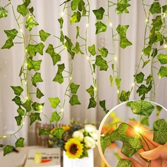 33ft 100 LED Vine with Fairy Lights with Remote, Fake Vines String Lights Batter