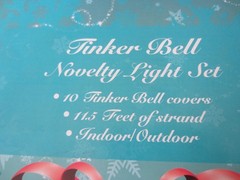 NEW w Box Disney Tinkerbell String Lights Set Star Shape 11.5 Ft Indoor Outdoor