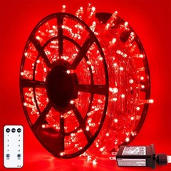 JMEXSUSS 500 LED Red Valentine Lights Indoor Outdoor, 163 FT 500 LED,