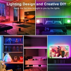 TJOY LED Lights for Bedroom 100ft, RGB Color Multi-colored