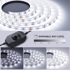 5M 10M Super Bright 2835 Daylight White 6000K LED Strip Dimmable Tape Lights 12V