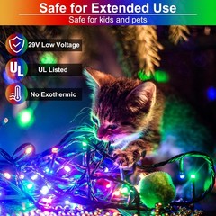 Multicolor 200 LED Christmas String Lights Waterproof Christmas Lights 8 Mode