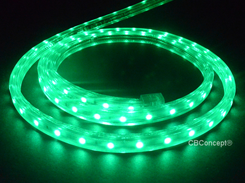 CBConcept® UL Listed,16.4 Feet,1800 Lumen,Green,120 Volt Flat LED Strip Rope