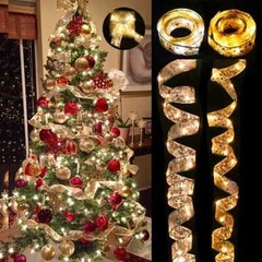 16.4ft 50 LED Ribbon Fairy String Lights Battery Christmas Tree Party Decor