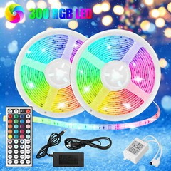 LED Strip Lighting 2*5M 32.8 Ft 3528RGB 300 LEDs Flexible Color Changing Light