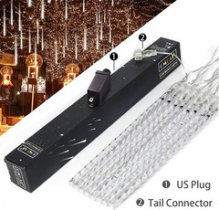 (5Pack) OMGAI Waterproof Meteor Shower Rain Lights – 30cm 8 Tubes Drop Icicle