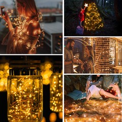 100-300 LED Solar Fairy String Light Copper Wire Outdoor Waterproof Garden Decor
