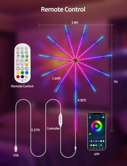 Smart Firework LED Lights, RGB Dream Color LED Lights for Bedroom, LED Strip Lig