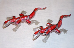 VTG 10pc Primal Lite Bunch A Lizards String Light Plastic Molded Covers 4″
