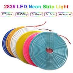 1m-5m LED Neon Strip Lights Flexible Rope Lamp Waterproof Outdoor Lighting 12V