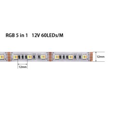 5M 5050 RGBCCT 5in1 RGB LED Strip RGBWW Warm White RGBW Cool White 300LED Lights