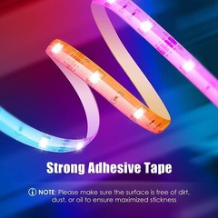 LED Strip Lights 100ft 50ft Music Sync Bluetooth 5050 RGB Room Light with Remote