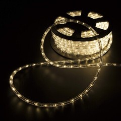 100 ft LED Rope Light In/Outdoor Cuttable Flexible Lights Strip Warm White