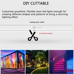 32.8ft RGB(W) Neon LED Rope Lights Plug&Play 110V 120V Flex Waterproof Led Ne…