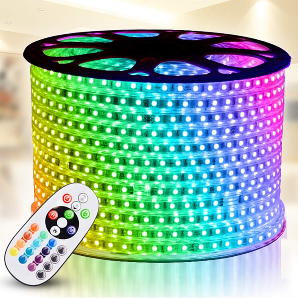 Iekov Rgb Led Strip Light Ac 110-120V Flexible/Waterproof/Multi