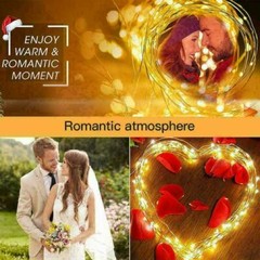 100/200 Solar LED Fairy String Light Copper Wire Outdoor Garden Decor Waterproof