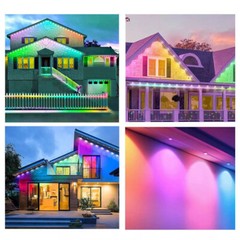 50/100/150FT Smart Permanent Outdoor LED Eaves Lights IC+RGB APP/Remote Control