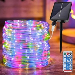 Solar Rope Lights 32M 105FT LED String Lights 8 Modes Waterproof PVC Tube Fairy