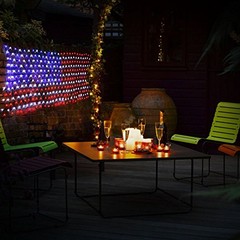 Led Flag Net Lights of The United States, American Flag 6.5 FT x 3.28 FT