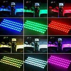 Car LED Interior Decor Neon Atmosphere Light Strip With Music Control 4×9 4×12