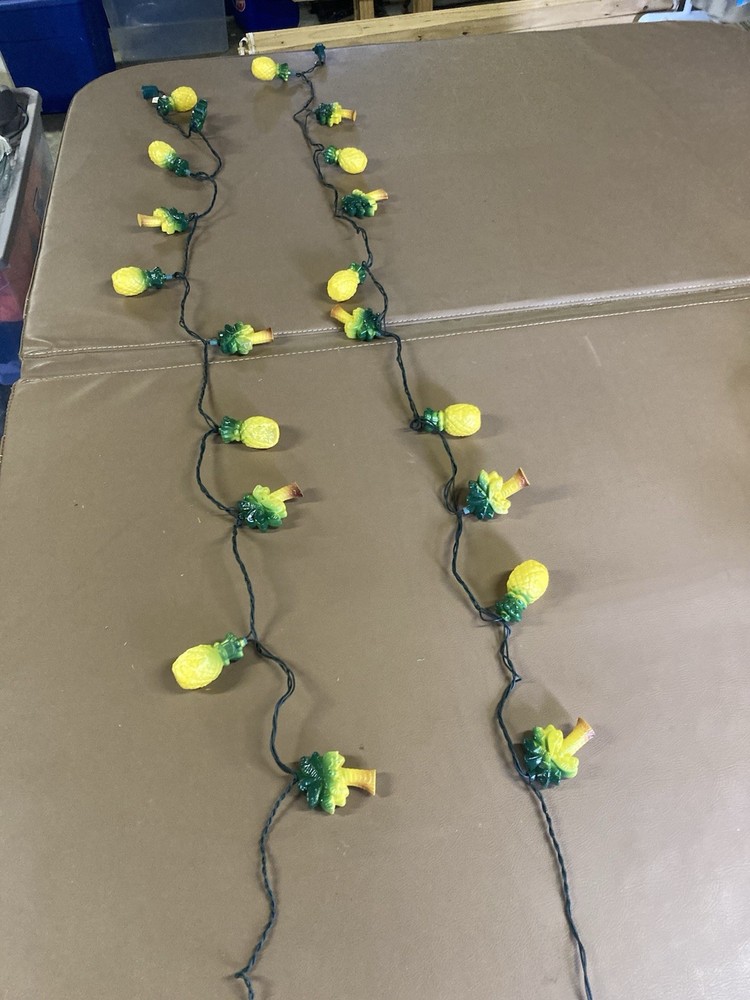 Set of 2 strands Pineapple Themed String Lights With 10 Bulbs Palm Tree G6