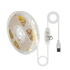 USB 5V COB LED Strip 8mm Cuttable Dimmable Tape Light Warm White For PC TV