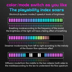 Sound Music Light Voice Activated Pickup Rhythm RGB LED Strip Tube Car Bar Lamp