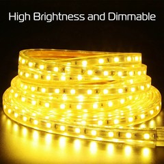 5M 5050 LED Strip Lights Flexible Tape Lighting Rope Home Outdoor US Plug 110V