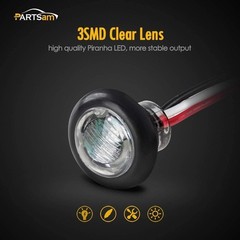 10 Pcs 3/4 Inch Amber Round LED Lights, DOT Certified Turn Signal/Running/Cle…