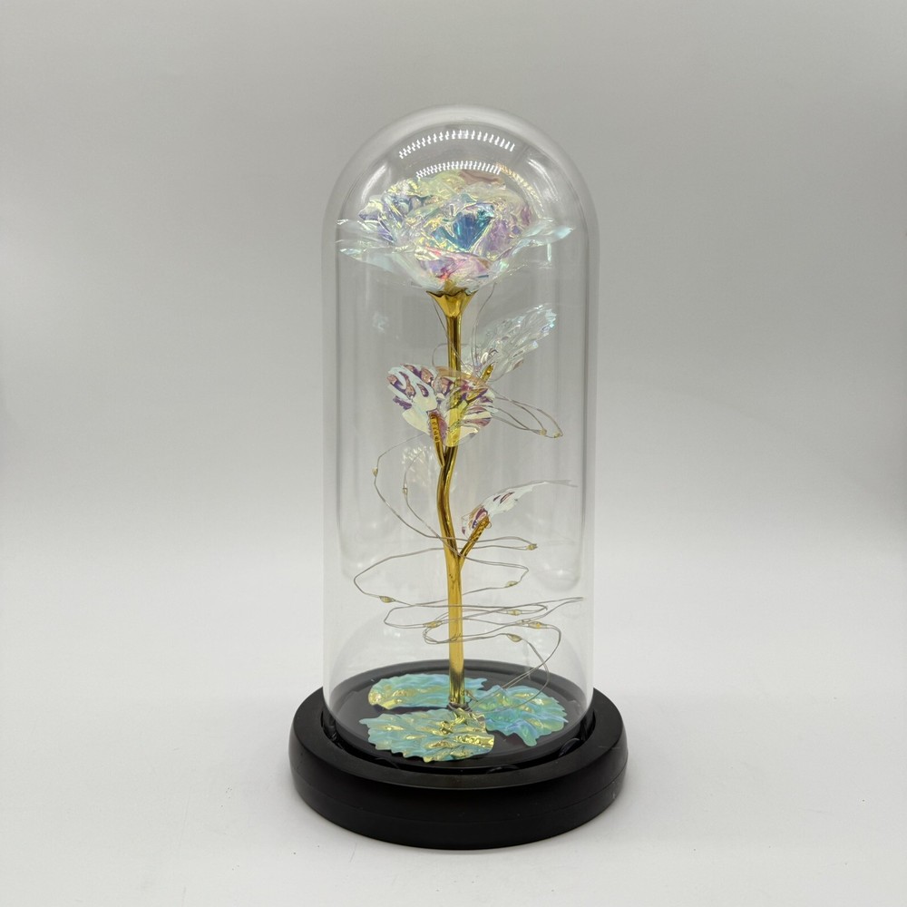 Unbranded Covered LED Rose Eternal Rose Fairy light Battery Flower Holiday Gift