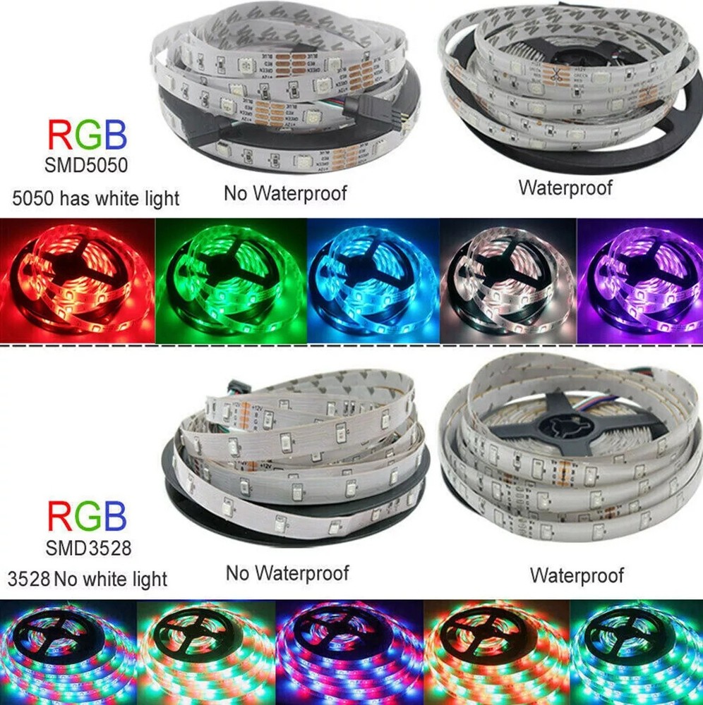Wholesale LED Strip Lights 3528 5050 5M/10M/15M/20M RGB SMD 12V Roll Waterproof