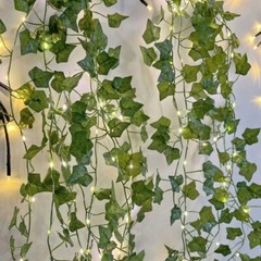 Vines with Lights 6.56ft 20 LED Vines with Fairy Light 8 Modes Leaf String Light