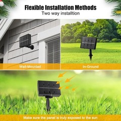 Solar Meteor Shower Lights Outdoor – 576 LED Rain Drop with Pure White
