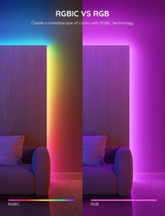 Govee 16.4Ft RGBIC LED Strip Lights, LED Lights for Bedroom, APP Control | DIY M