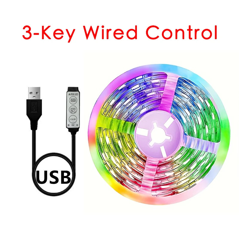 USB LED Strip Light APP Control IR Bluetooth Tape RGB IR Bedroom Living Room Sel