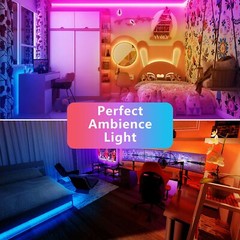 TJOY 60Ft Bluetooth LED Strip Lights Music Sync LED Lights StripRgb Color Chan