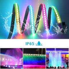 WS2812B 5V 5050 RGB LED Strip 1-5M 30 60 144 150 300 Leds Individual Addressable