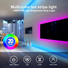 DAYBETTER Led Strip Lights 32.8 Ft RGB Color Changing Lights Strip for Bedroom,