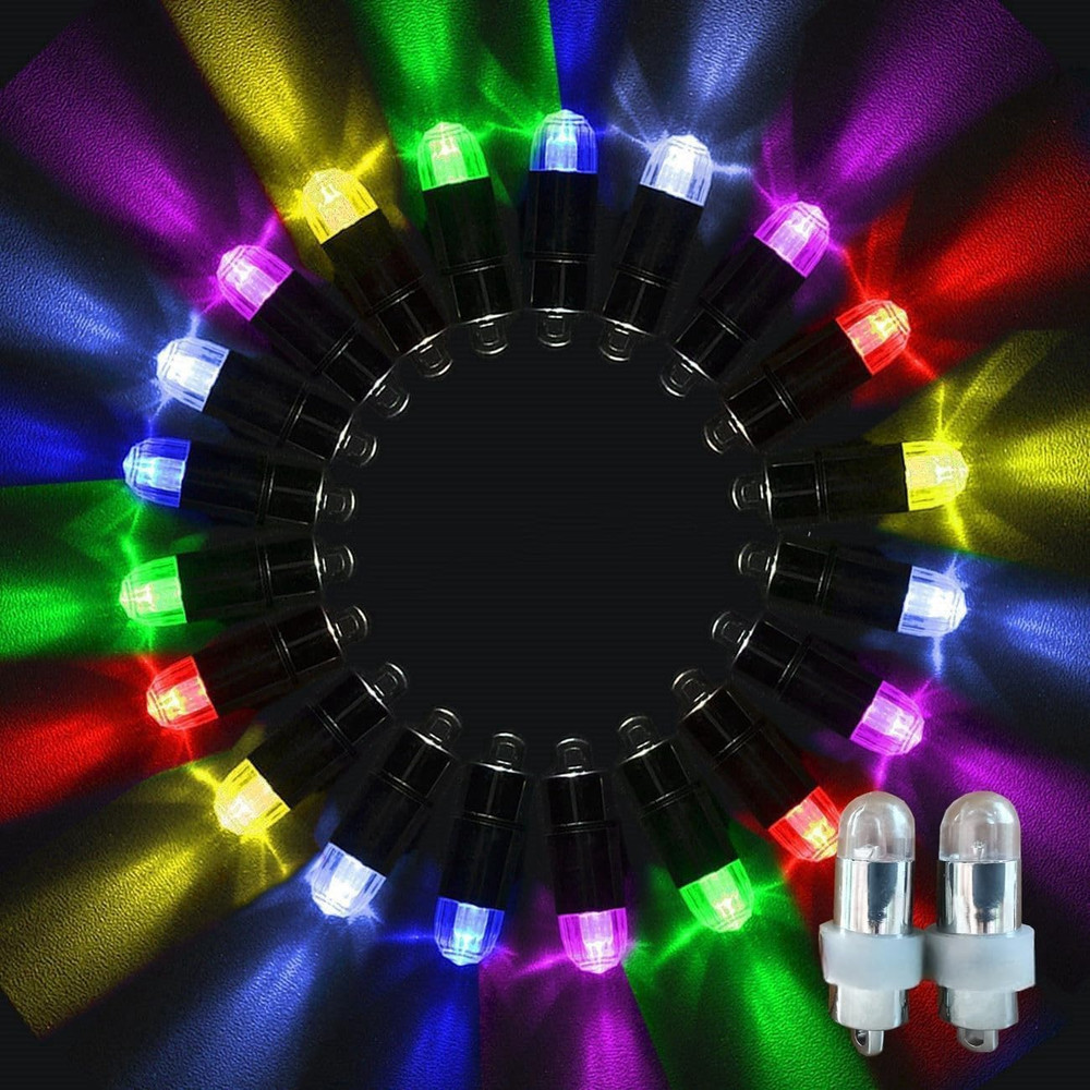 Led Balloon Lights 20 Pack Multicolor LED Mini Submersible Waterproof Blinking