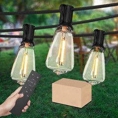 Solar String Lights 50/100FT ST38 Shatterproof Bulbs Waterproof for Patio Garden