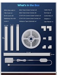 Govee RGBIC LED Strip Lights 32.8ft w Covers Smart Lights with APP Control H61B6