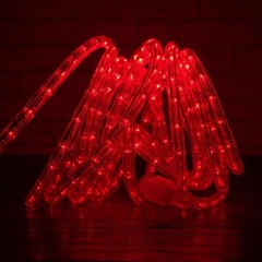 25FT Red LED Connectable Rope Light Flexible Outdoor Holiday Patio Palm Tree