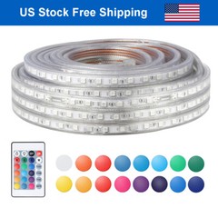 Waterproof LED Strip Rope Light Multi Color Changing Lights Flexible With Remote