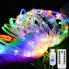 33ft 100LED Strip Rope Light Tube String Outdoor Garden Party Decoration Lights