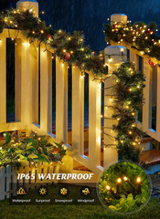 2 Pack Solar String Lights Outdoor Waterproof, 80 FT 200 LED Solar Powered Chris