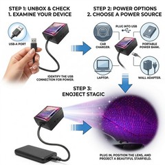 Car Roof Star Night Light, USB Projector Night Light Neon Accent Light Decor …